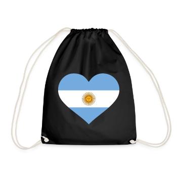 Argentina - Drawstring Bag - black - Front
