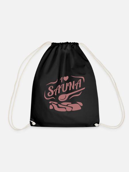 i love sauna - Turnbeutel - Schwarz