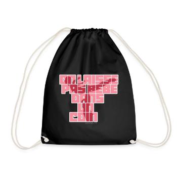 On laisse pas bébé dans un coin - Sac de sport léger - noir - Devant