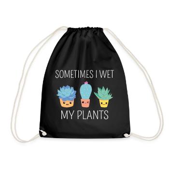 Parfois, je mouille mes plantes II - Sac de sport léger - noir - Devant