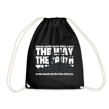 Jesus Christ the Way the Truth and the Life - Drawstring Bag - black - Front