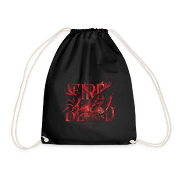 Game Of Thrones House Targaryen Fire & Blood - Drawstring Bag - black - Front