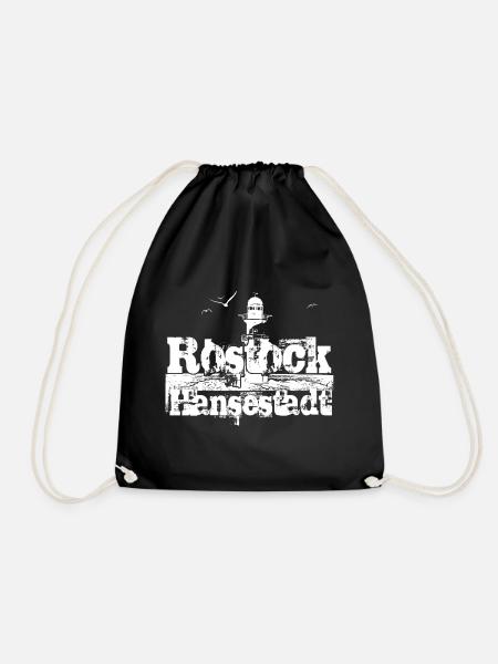 Rostock Hansestadt - Turnbeutel - Schwarz