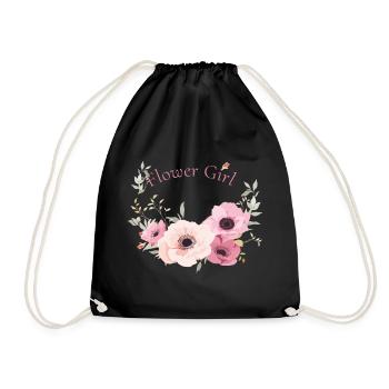 fleur fille fleurs fille romantique petite amie lol - Sac de sport léger - noir - Devant