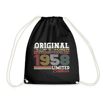 Original novembre 1958 64e anniversaire cadeau - Sac de sport léger - noir - Devant