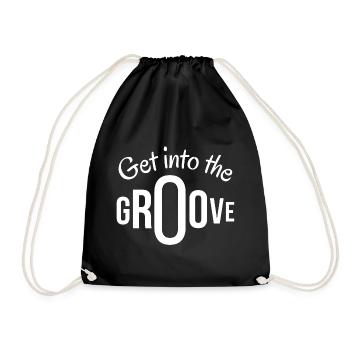Groove, in den Groove kommen - Turnbeutel - Schwarz - Vorne