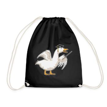 École du professeur de canard pointant des bâtons - Sac de sport léger - noir - Devant