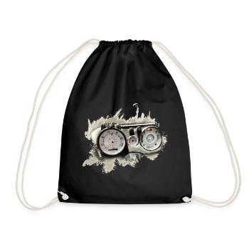 Unimog 406 dashboard - Drawstring Bag - black - Front