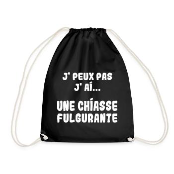 J'peux pas j'ai une Chiasse Fulgurante - Sac de sport léger - noir - Devant
