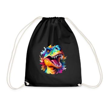 Tyrannosaurus rex Design - Turnbeutel - Schwarz - Vorne