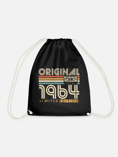 1964 Jahrgang Geburtstag Vintage Retro Geschenk - Turnbeutel - Schwarz
