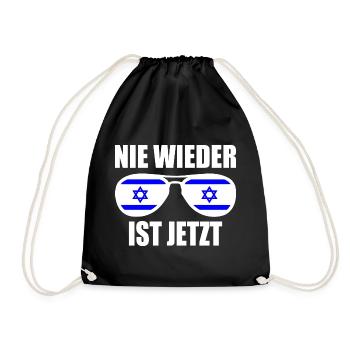 Nie wieder ist jetzt - Turnbeutel - Schwarz - Vorne