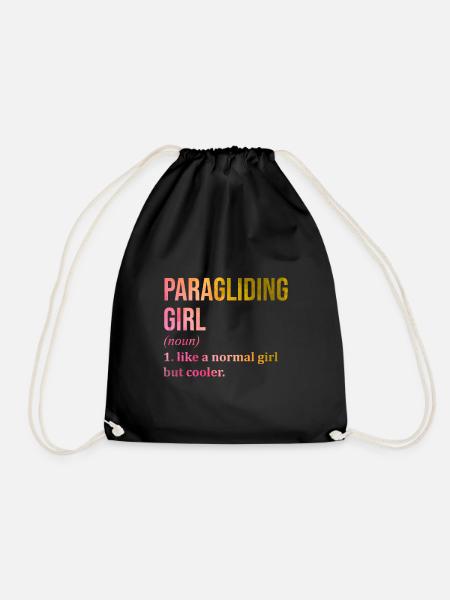 Paraglider Paraglider Paraglider - Drawstring Bag - black