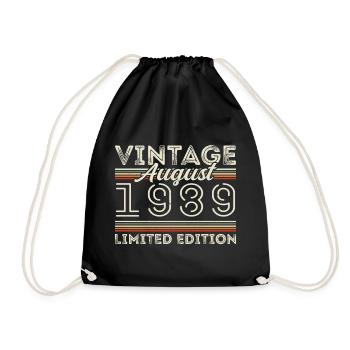 August 1989 Legend since August 1989 Vintage 1989 - Drawstring Bag - black - Front