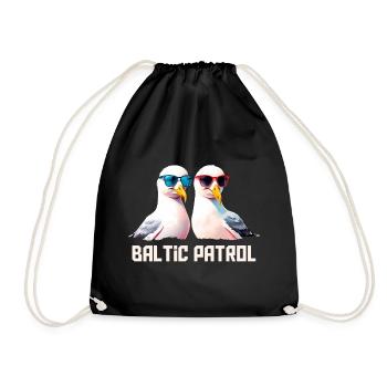 Baltic Patrol Seagulls - Drawstring Bag - black - Front
