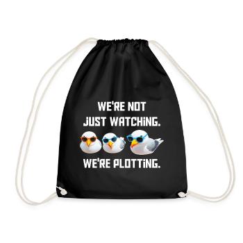 We don't just look, we make plans - Drawstring Bag - black - Front