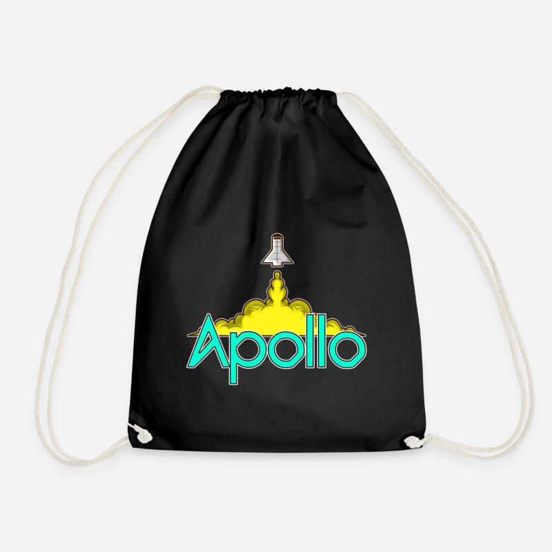 Apollo – Raketenstart ins All - Turnbeutel - Schwarz