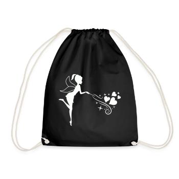 Fée de conte de fées avec magie du cœur - Sac de sport léger - noir - Devant