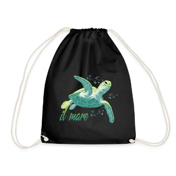 Il mare - Tortue de mer Océan - Sac de sport léger - noir - Devant