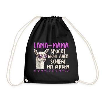 Bientôt maman LLAMA MAMAN NE CRACHE PAS REGARDS - Sac de sport léger - noir - Devant