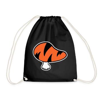 Logo champignon tigre STICK Variante - Sac de sport léger - noir - Devant