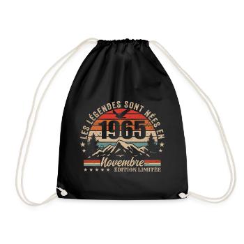 Awesome since November 1965 | November 1965 - Drawstring Bag - black - Front