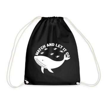 Watch And Let It Go Whales Aquarist Whale - Turnbeutel - Schwarz - Vorne