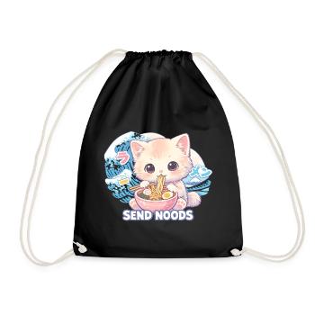 Ramen Katze Kanagawa - Turnbeutel - Schwarz - Vorne