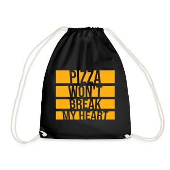 La pizza ne me brisera pas le cœur La nourriture aime l’humour - Sac de sport léger - noir - Devant