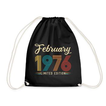 50e Anniversaire Février 1976 50 ans Vintage Rétro - Sac de sport léger - noir - Devant