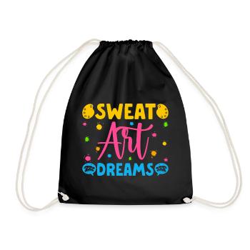 Artiste, peintre, graphisme, sueur, art, rêves, expression. - Sac de sport léger - noir - Devant