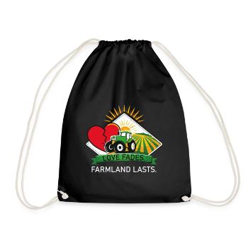L’amour s’estompe Les terres agricoles durent – Diction ironique - Sac de sport léger - noir - Devant