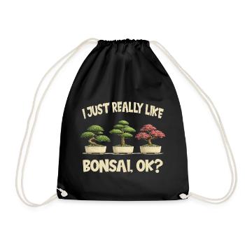 Bonsaï, drôle, j’aime juste beaucoup le bonsaï - Sac de sport léger - noir - Devant