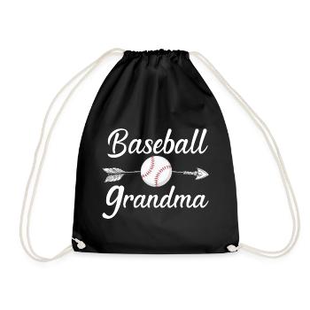 Grand-mère de baseball Fière fan de baseball Grand-mère - Sac de sport léger - noir - Devant