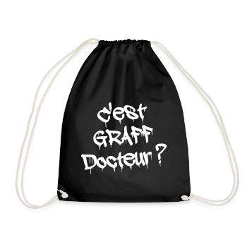 IST ES GRAFFITI, DOKTOR? - Turnbeutel - Schwarz - Vorne