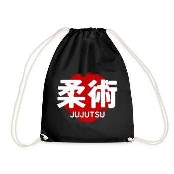 Jujutsu Martial Art GYM Japanese Kanji - Drawstring Bag - black - Front
