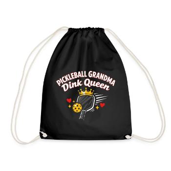 Pickleball-Großmutter Dink Queen Lustig - Turnbeutel - Schwarz - Vorne