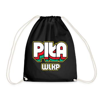 Piła Wlkp., nom de la ville dans un style rétro - Sac de sport léger - noir - Devant