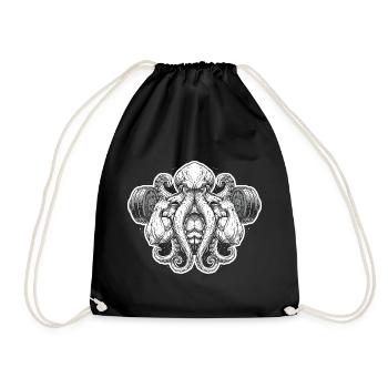 Bodybuilding Kraken for Gym Men - Drawstring Bag - black - Front