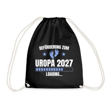 Beförderung zum Uropa 2027 – Urgroßvater - Turnbeutel - Schwarz - Vorne