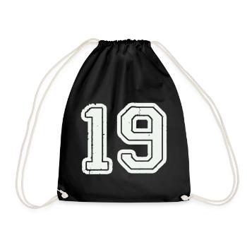 19 - Drawstring Bag - black - Front