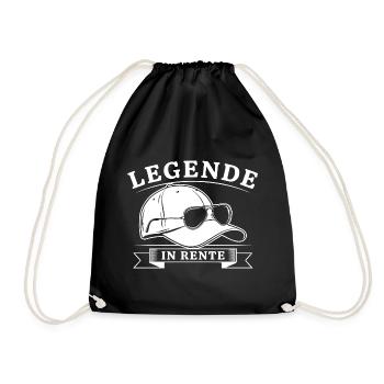 Legend retired - Drawstring Bag - black - Front