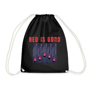 Red ist gut – Humor, Musikproduzent, DAW, DJ - Turnbeutel - Schwarz - Vorne