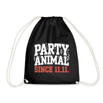 Karneval Party Kölner Animal Since 11.11. Köln - Turnbeutel - Schwarz - Vorne