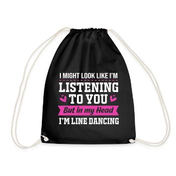 Line Dance - Drawstring Bag - black - Front