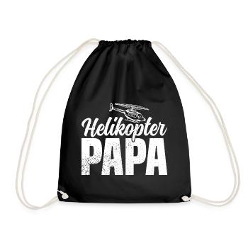Helikopter Papa - Turnbeutel - Schwarz - Vorne