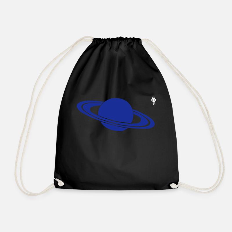 Saturn - Astronaut - Planet - Raumfahrt - Turnbeutel - Schwarz