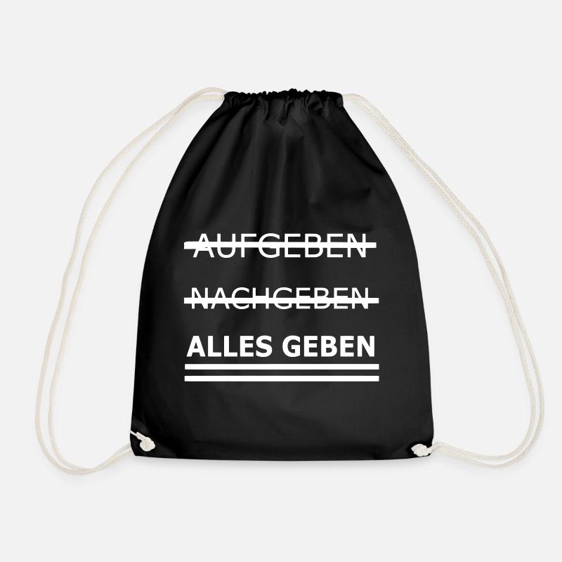 Alles geben - Turnbeutel - Schwarz