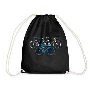 bike fahrrad fixie rad drahtesel - Turnbeutel - Schwarz - Vorne