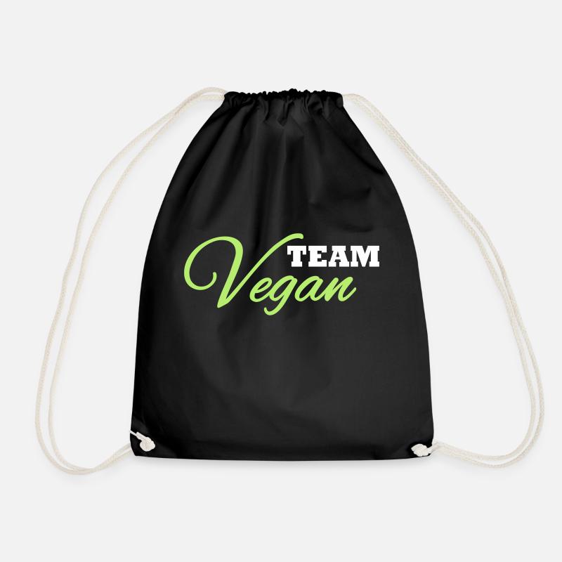 Team Vegan - Turnbeutel - Schwarz